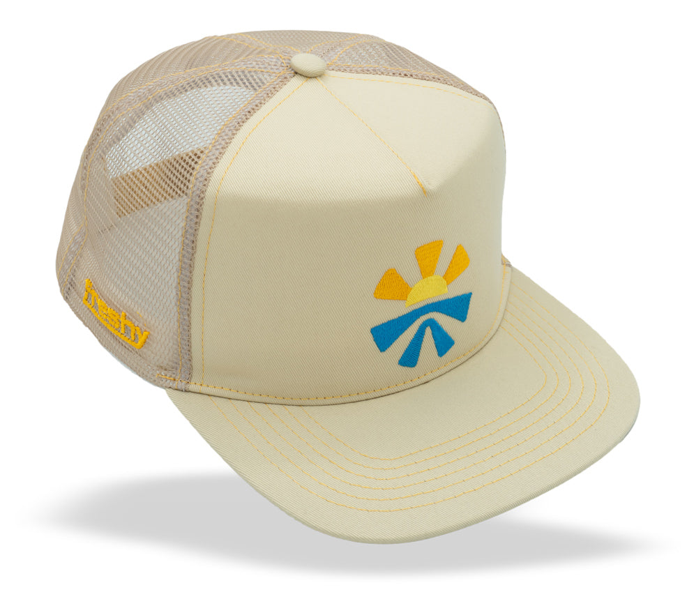 Hat - Fabric/Mesh Cream