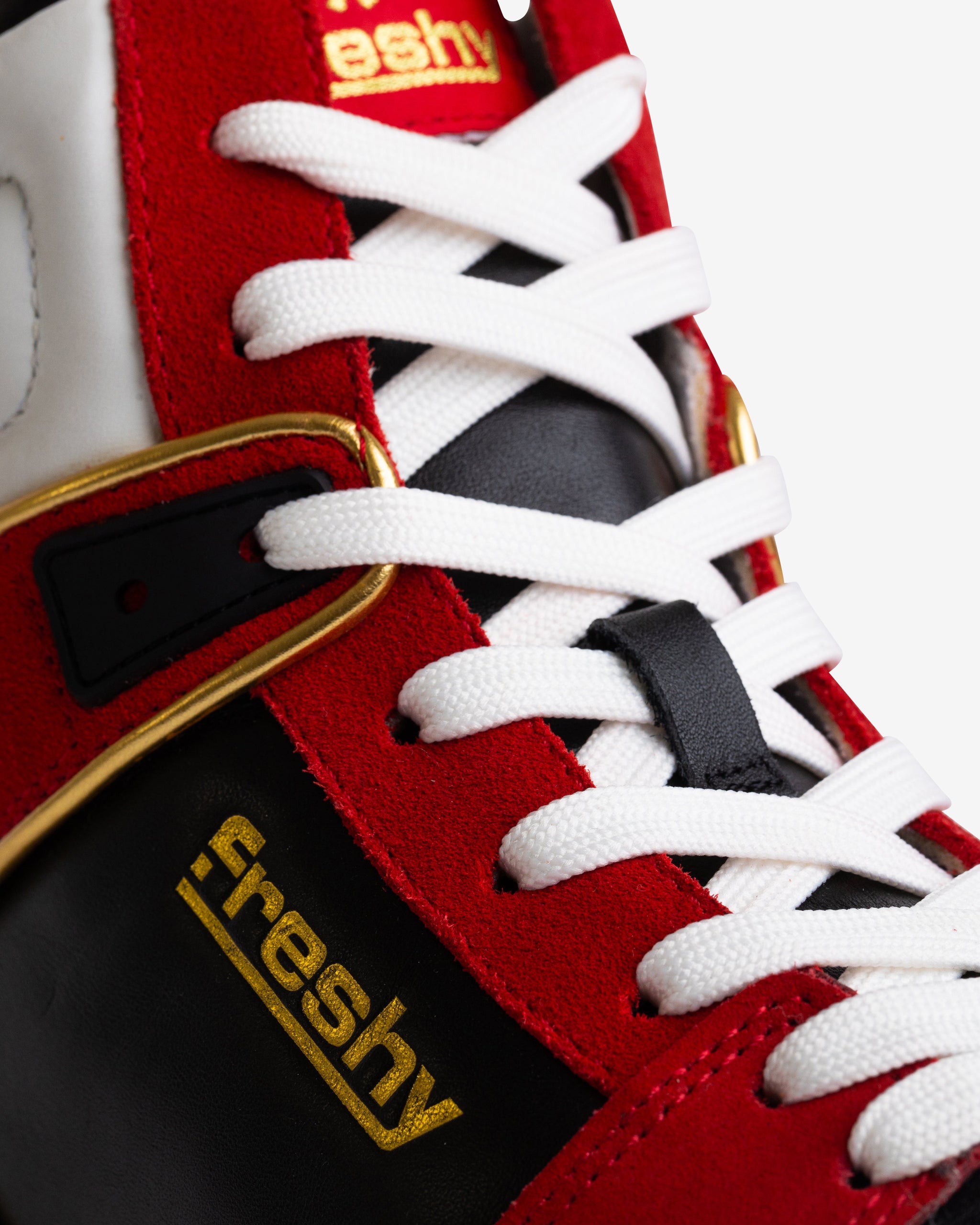 Cali Designer Freshy Mens New w/box Bounce Red & Black High Top Sneakers - Sz 10 Bounce | FRESHY main image 4