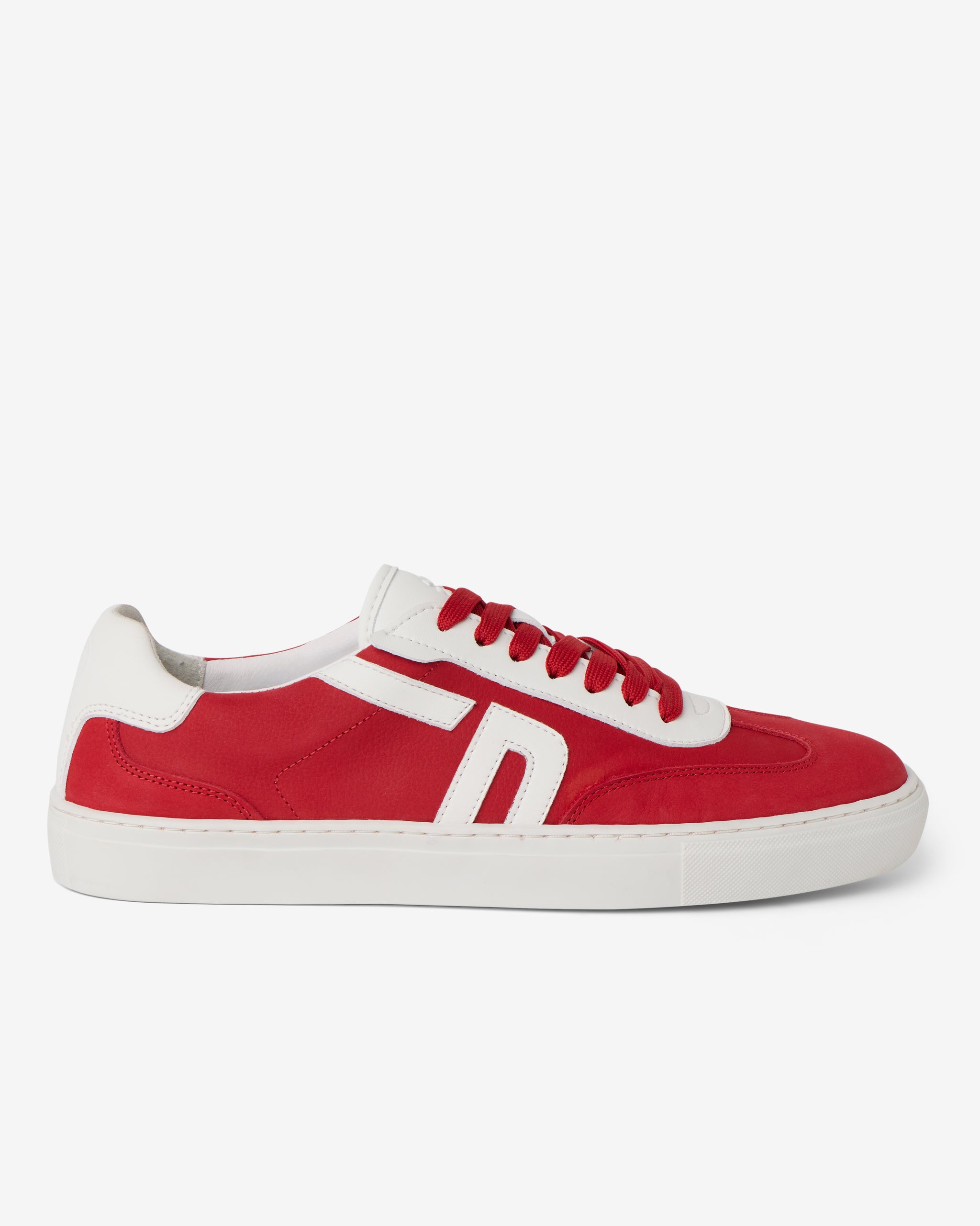 BrandX‎ Studio Hell Fire Shoes Mens Size 8 Red White Low Top Athletic Sneakers Freaky Red White Low-Top Leather Sneakers | Freaky Shoes  main image 3